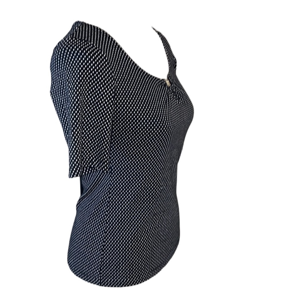 Tommy Hilfiger Blue Polka Dot Top Size Small Petite - Picture 10 of 13